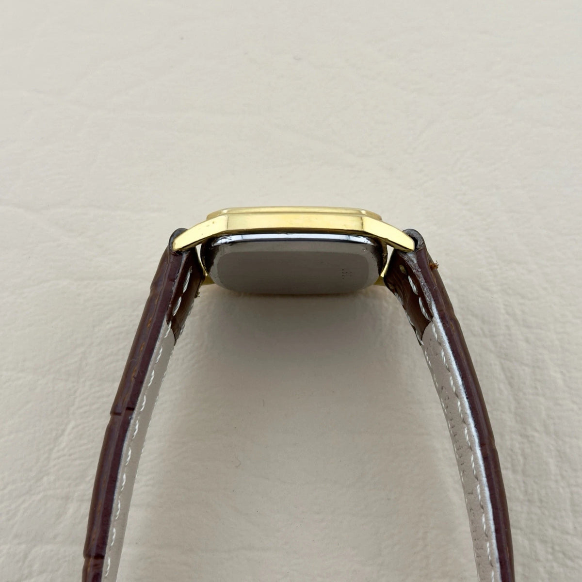 Vintage 1970s Omega De Ville Quartz - Mini Barrel - Gold Dial