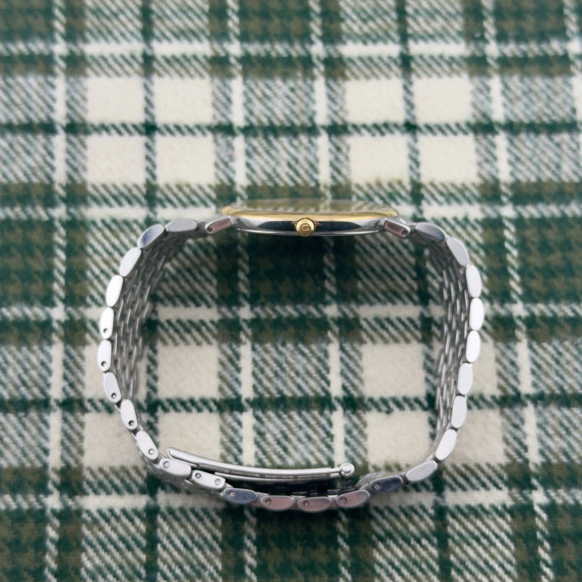 Vintage 1980s Omega De Ville Quartz- Gold Dial - Ref 395.0875