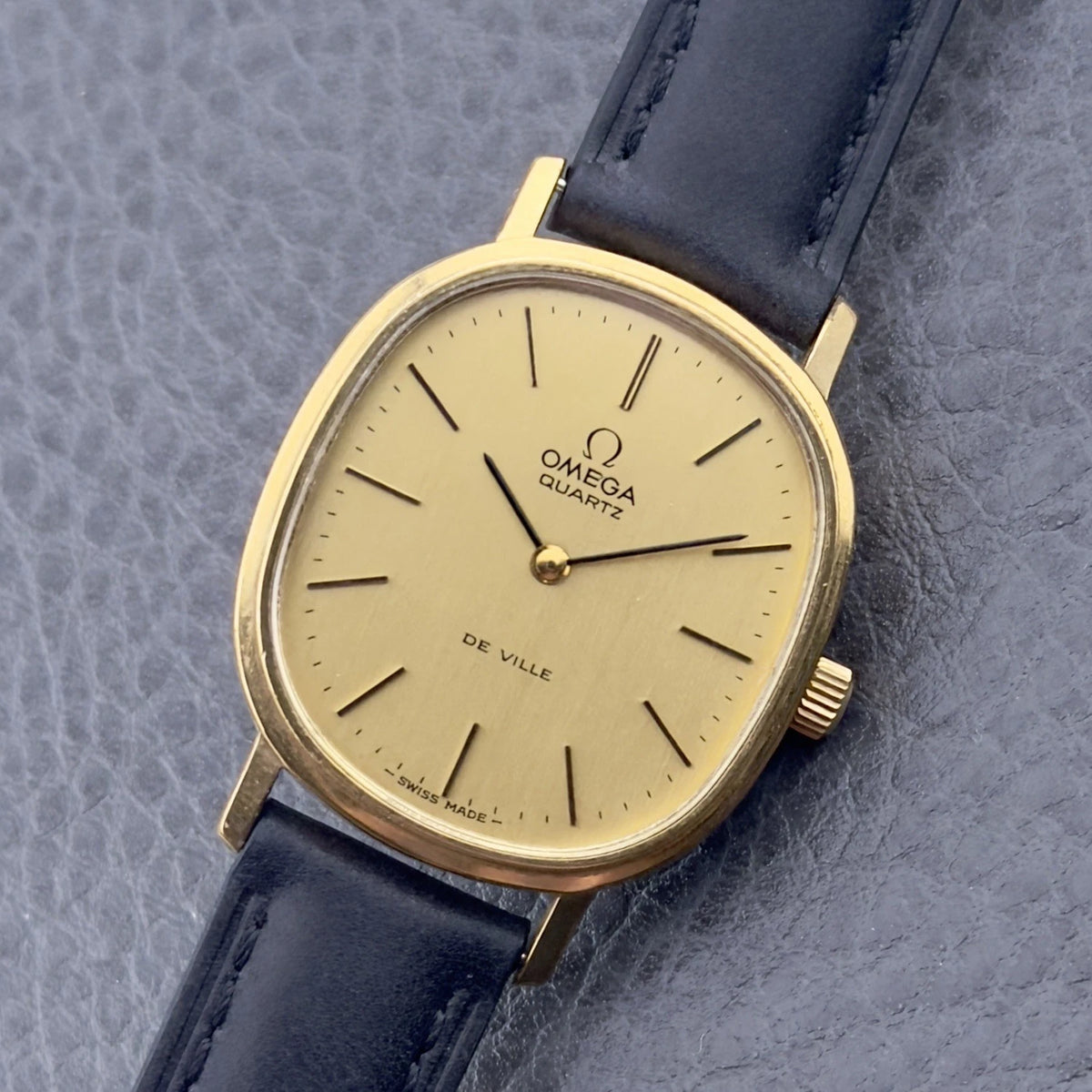 Vintage 1980s Omega De Ville - Gold Dial - Quartz - Ref 191.0046