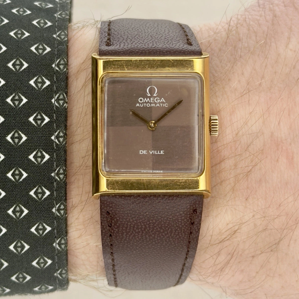 Vintage 1970’s Omega De Ville - Brown Checker Dial - Ref 551.0069