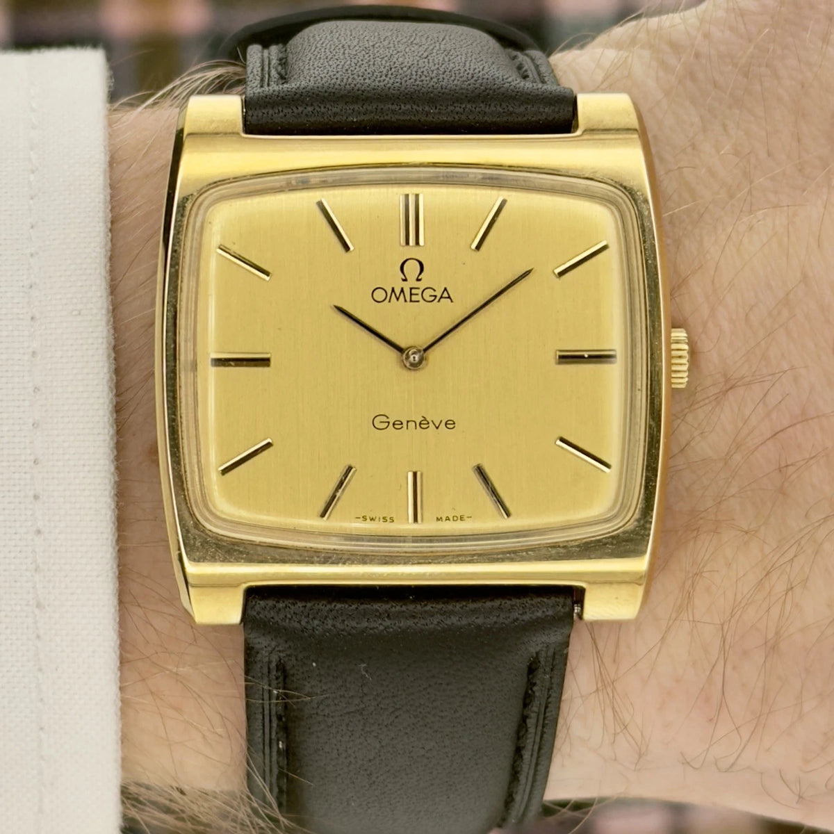 Vintage 1972 Omega Geneve TV - Gold Dial - Manual - Ref 111.0109