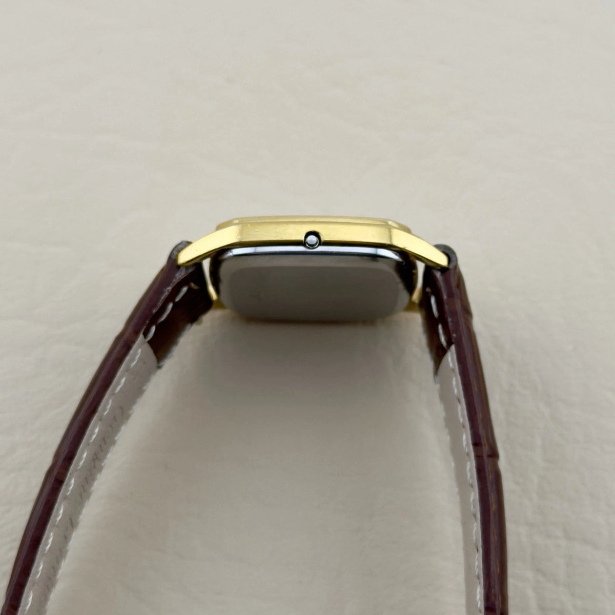 Vintage 1970s Omega De Ville Quartz - Mini Barrel - Gold Dial