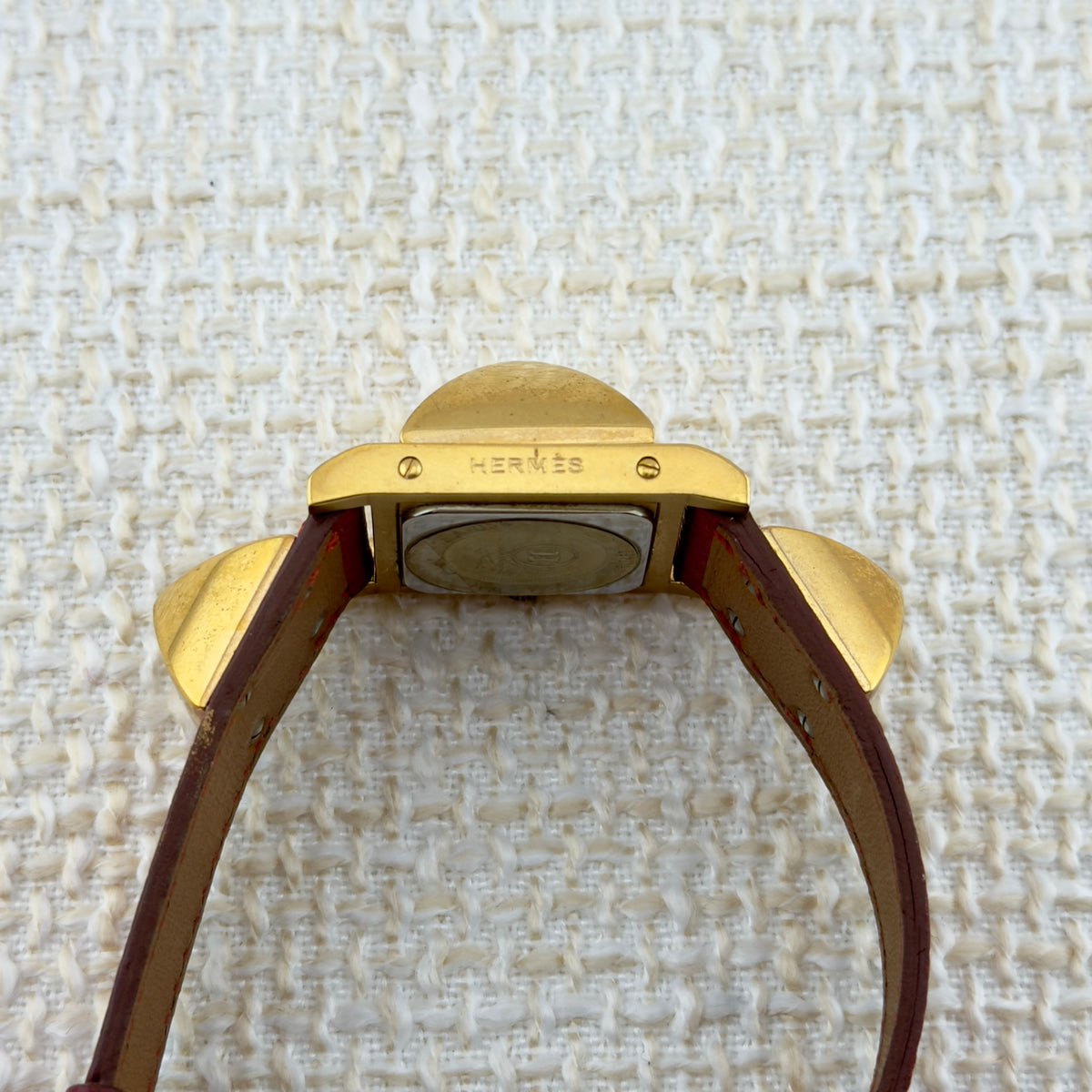 Hermes Medor Pyramid Watch - Red Leather - Original Box & Papers