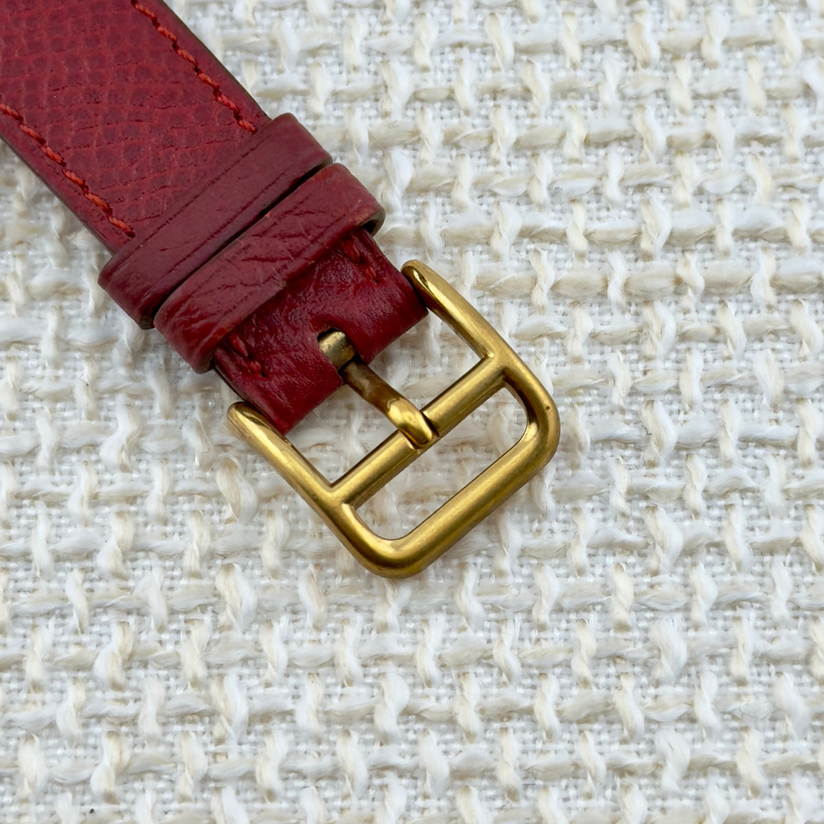 Hermes Medor Pyramid Watch - Red Leather - Original Box & Papers