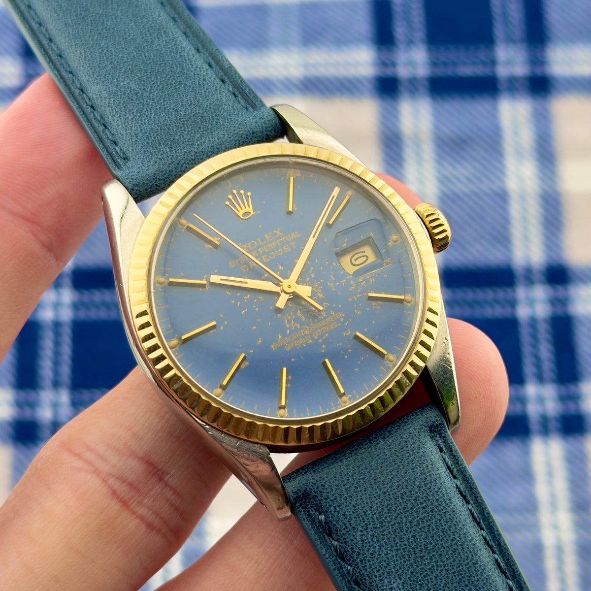 1982 Rolex Datejust - Ref 16013 - Blue Patina Dial