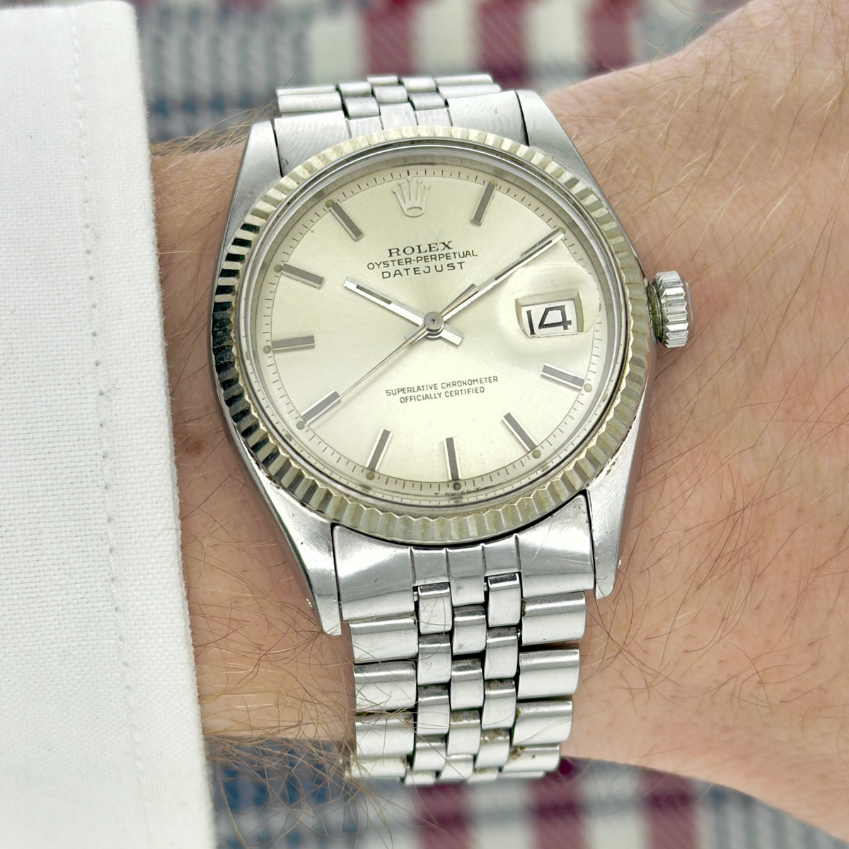 1971 Rolex Datejust - Ref 1601 - White Gold Bezel - Jubilee Bracelet