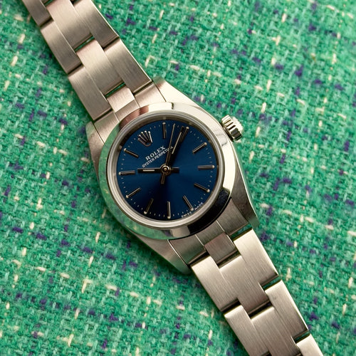 Rolex Oyster Perpetual - Ref. 76080 - 24mm - Blue Dial - Ladies Watch