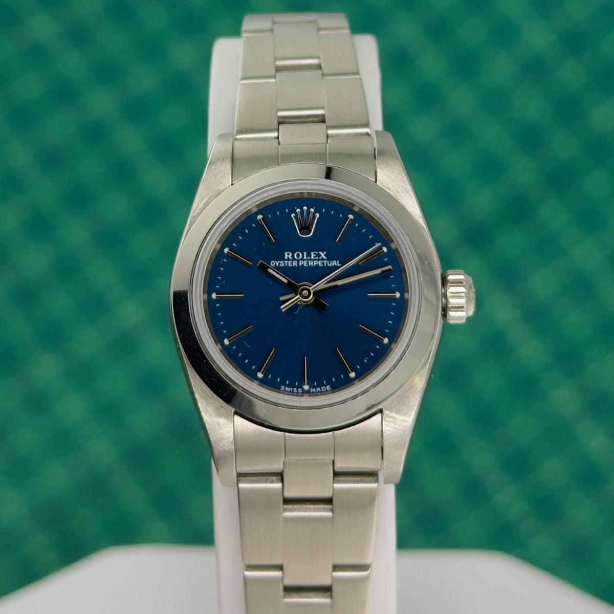 Rolex Oyster Perpetual - Ref. 76080 - 24mm - Blue Dial - Ladies Watch