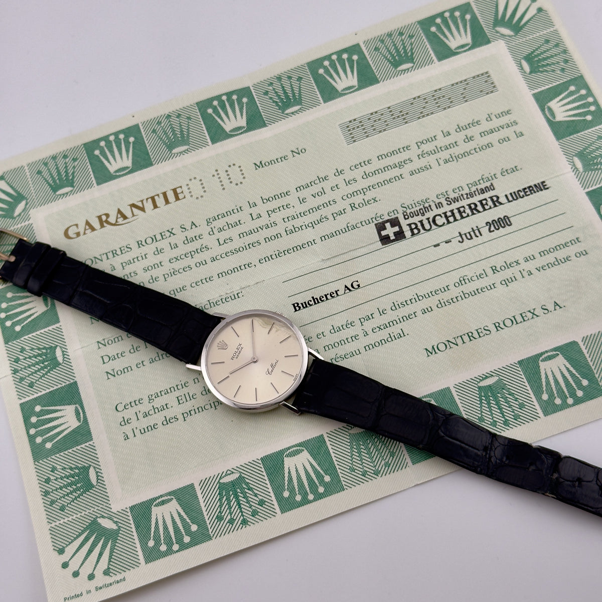 Vintage 1990s Rolex Cellini - Ref 4112 - With Papers - 18k White Gold