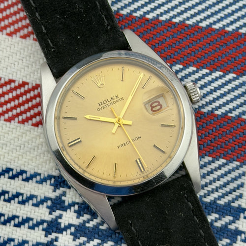 Vintage 1976 Rolex Oyster Date - Ref. 6694 - 34mm - Roulette Date Wheel - Mens