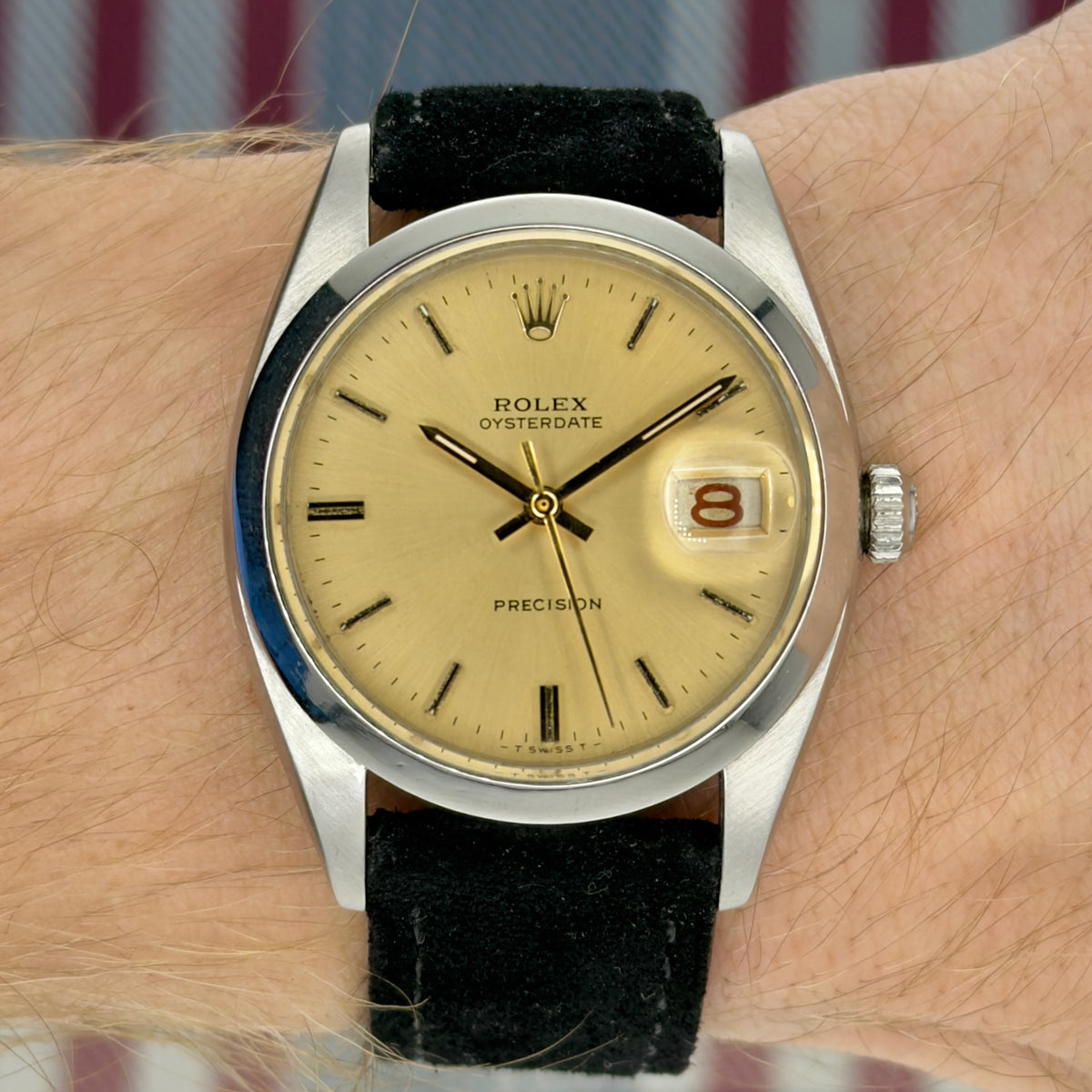 Vintage 1976 Rolex Oyster Date - Ref. 6694 - 34mm - Roulette Date Wheel - Mens