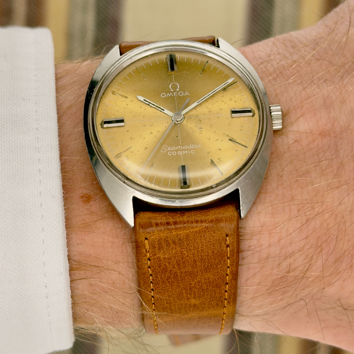 Vintage 1970s Omega Seamaster Cosmic - Tropical Patina Dial - Manual