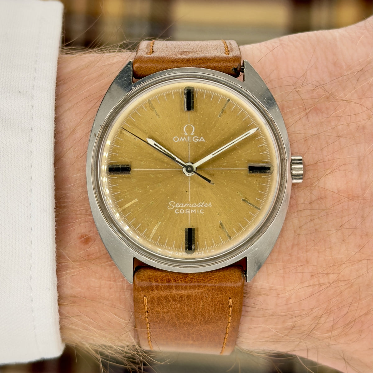 Vintage 1970s Omega Seamaster Cosmic - Tropical Patina Dial - Manual