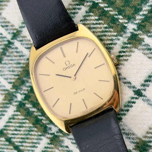1970s Omega De Ville - Tonneau Case - Gold Dial - Manual Wound