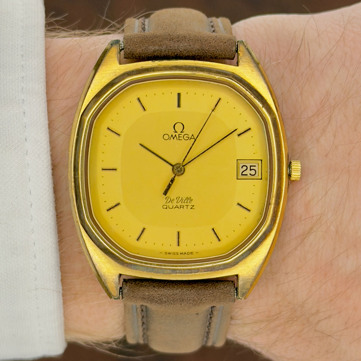 Vintage 1979 Omega De Ville Quartz- Two Tone Dial - Ref 196.0144 - Men’s Watch