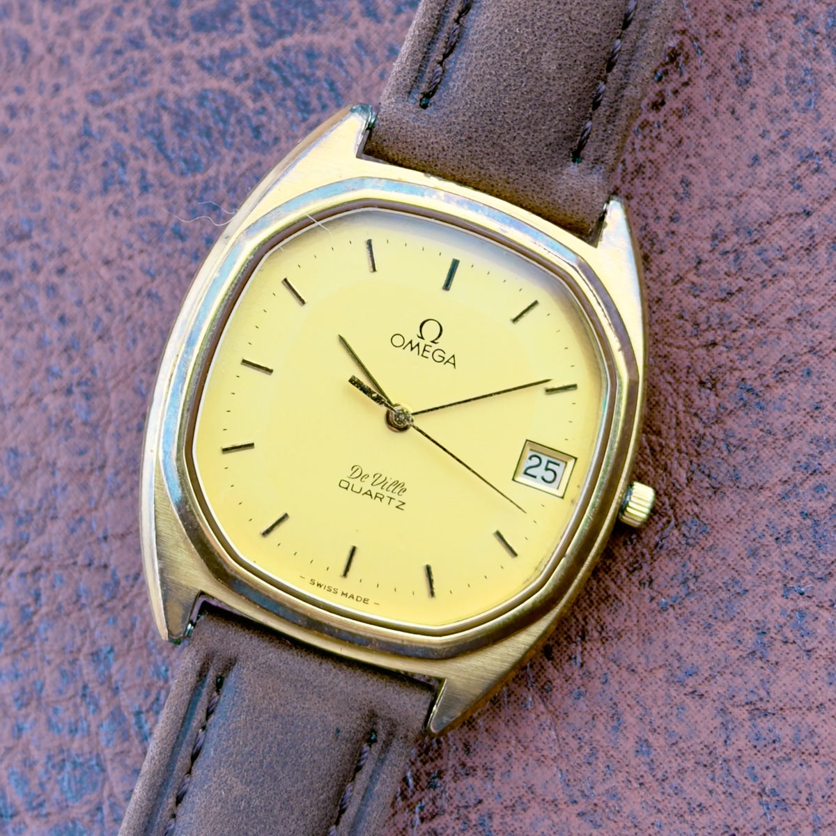 Vintage 1979 Omega De Ville Quartz- Two Tone Dial - Ref 196.0144 - Men’s Watch