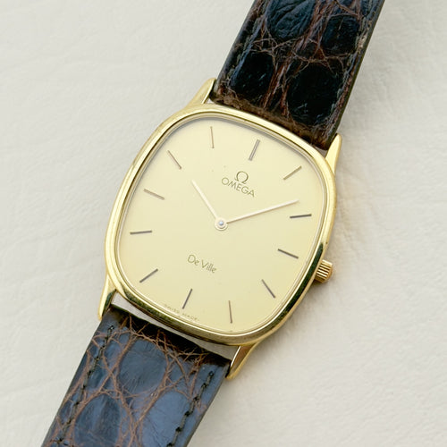Vintage 1980’s Omega De Ville - Gold Dial - Quartz - Ref.191.0220 - Men’s Watch