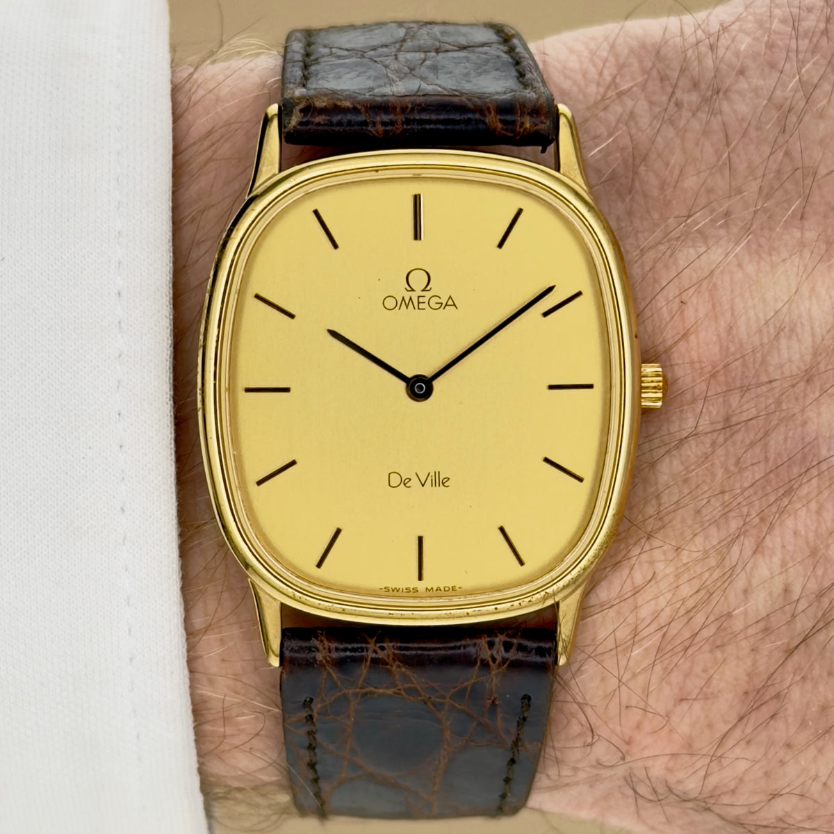 Vintage 1980’s Omega De Ville - Gold Dial - Quartz - Ref.191.0220 - Men’s Watch