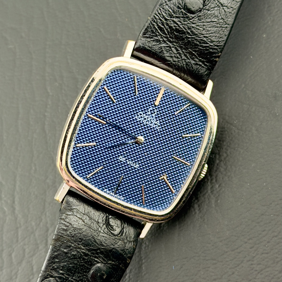 Vintage 1970’s Omega De Ville Automatic - Rare Blue Hobnail Dial - Men’s Watch