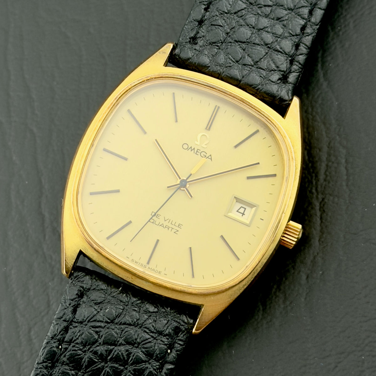 1970s Omega De Ville - Quartz Date - Gold Dial