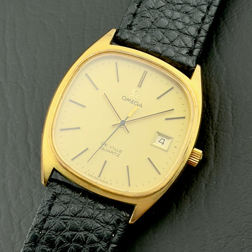 1970s Omega De Ville - Quartz Date - Gold Dial