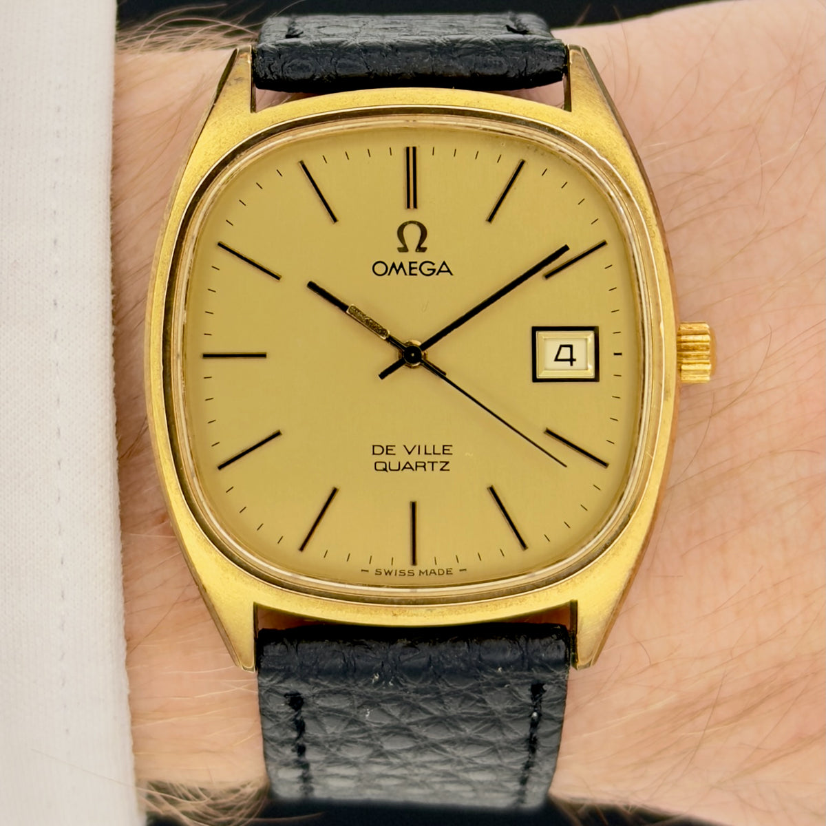 1970s Omega De Ville - Quartz Date - Gold Dial