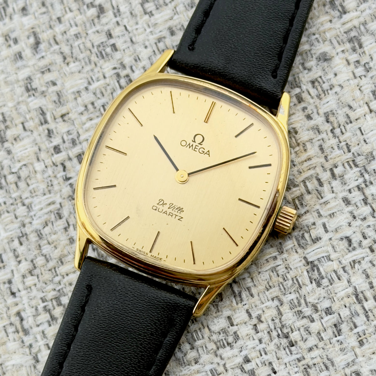Omega De Ville Quartz - Round Square - Gold Dial