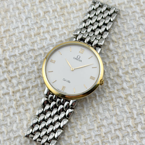 1990s Omega De Ville Quartz - Two Tone - Stainless Steel Bracelet