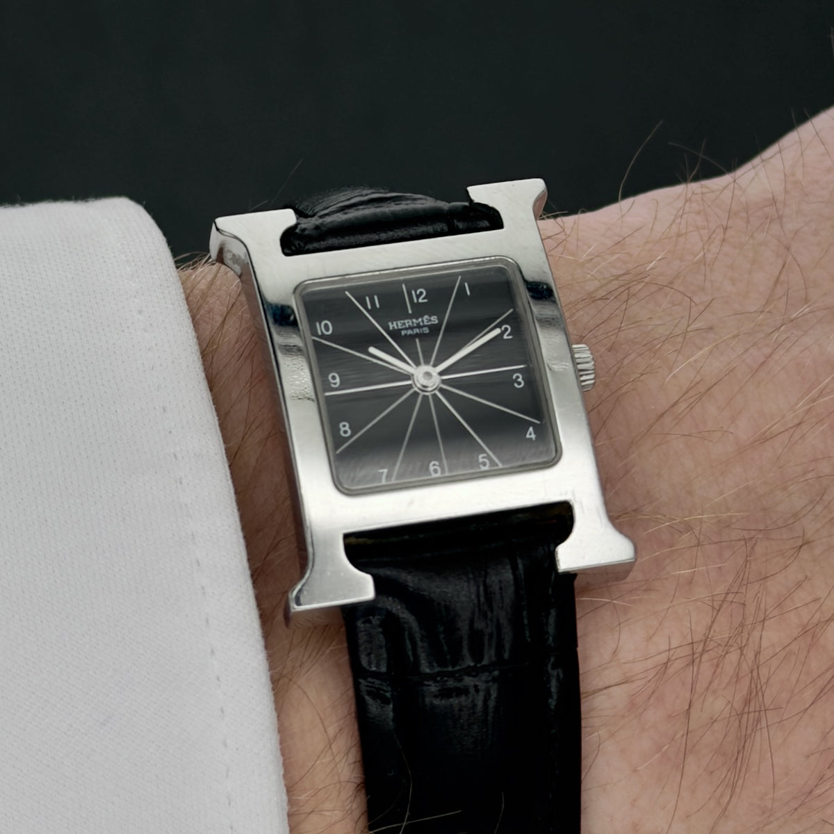 Hermès Heure H watch - Black Dial - Quartz - Ref HH1.210 - Ladies Watch