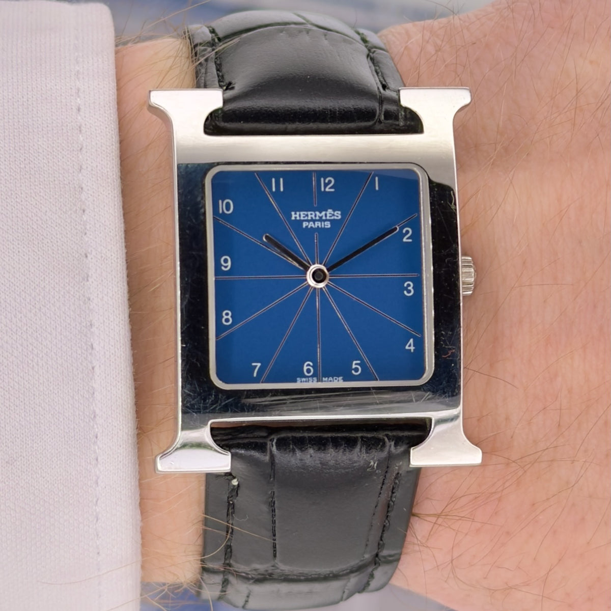 Hermès Heures H Watch - Blue Dial - Quartz - Ref HH1.510 - Men’s Watch