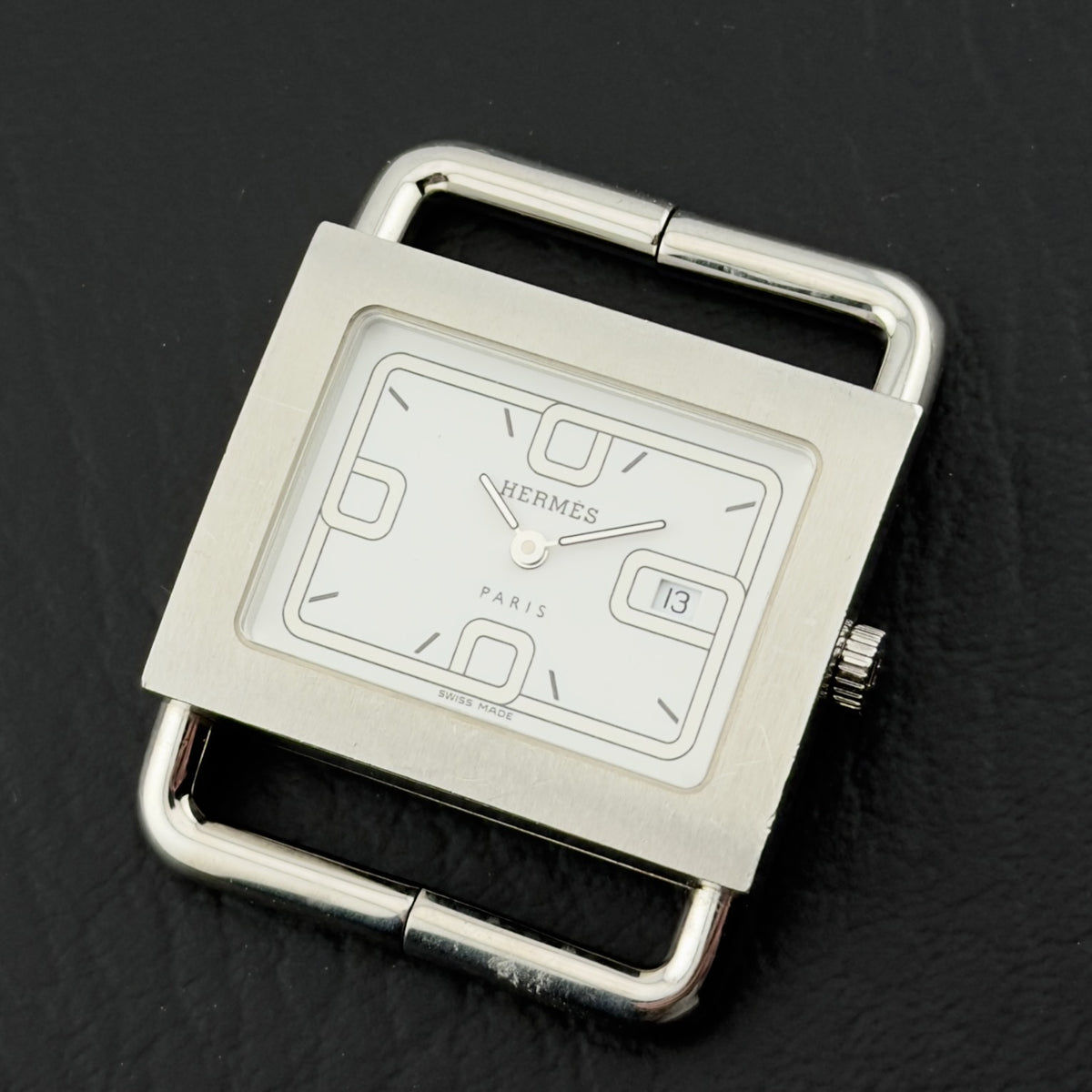 Hermès Barenia Date - White Dial - Quartz - Ref BA1.510 - Men’s Watch