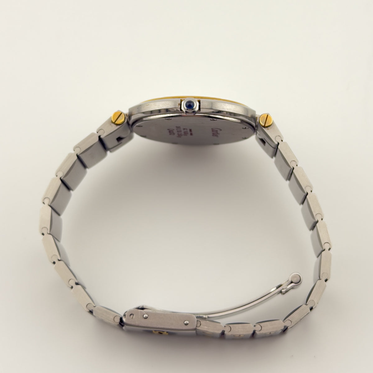 Cartier Santos Round - Ref 8191 - 18K Solid Yellow Gold/Steel - Large 32mm Mens