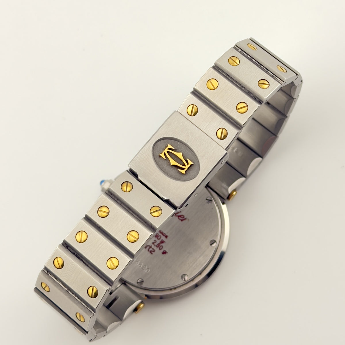 Cartier Santos Round - Ref 8191 - 18K Solid Yellow Gold/Steel - Large 32mm Mens