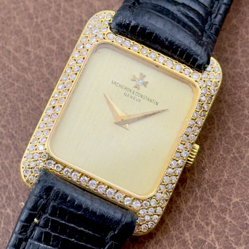 Vacheron Constantin Tank - 18k Solid Yellow Gold - Diamonds - Original Buckle