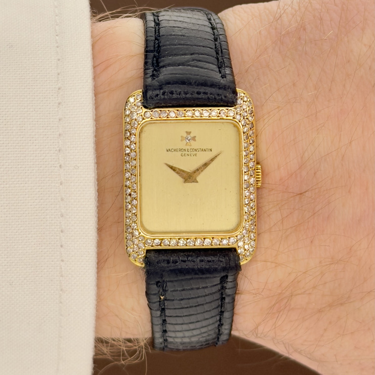 Vacheron Constantin Tank - 18k Solid Yellow Gold - Diamonds - Original Buckle