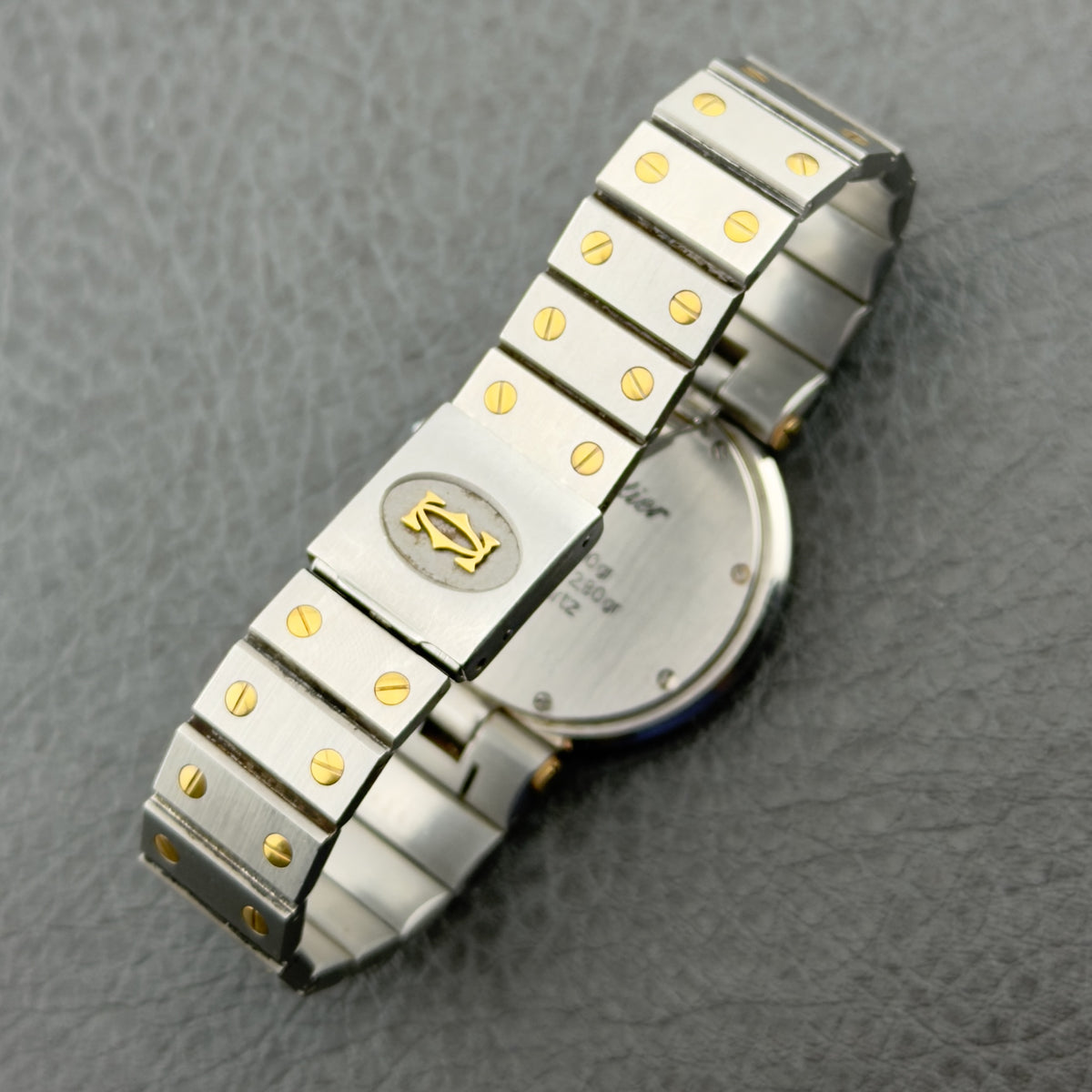 Cartier Santos Ronde - Two Tone 18k Gold - Ref 8191 - White Roman Dial - Papers