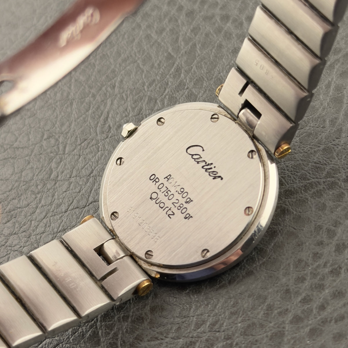 Cartier Santos Ronde - Two Tone 18k Gold - Ref 8191 - White Roman Dial - Papers