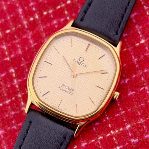 Vintage 1980 Omega De Ville - Honeycomb Dial - Ref 195.0013 - Men’s Watch