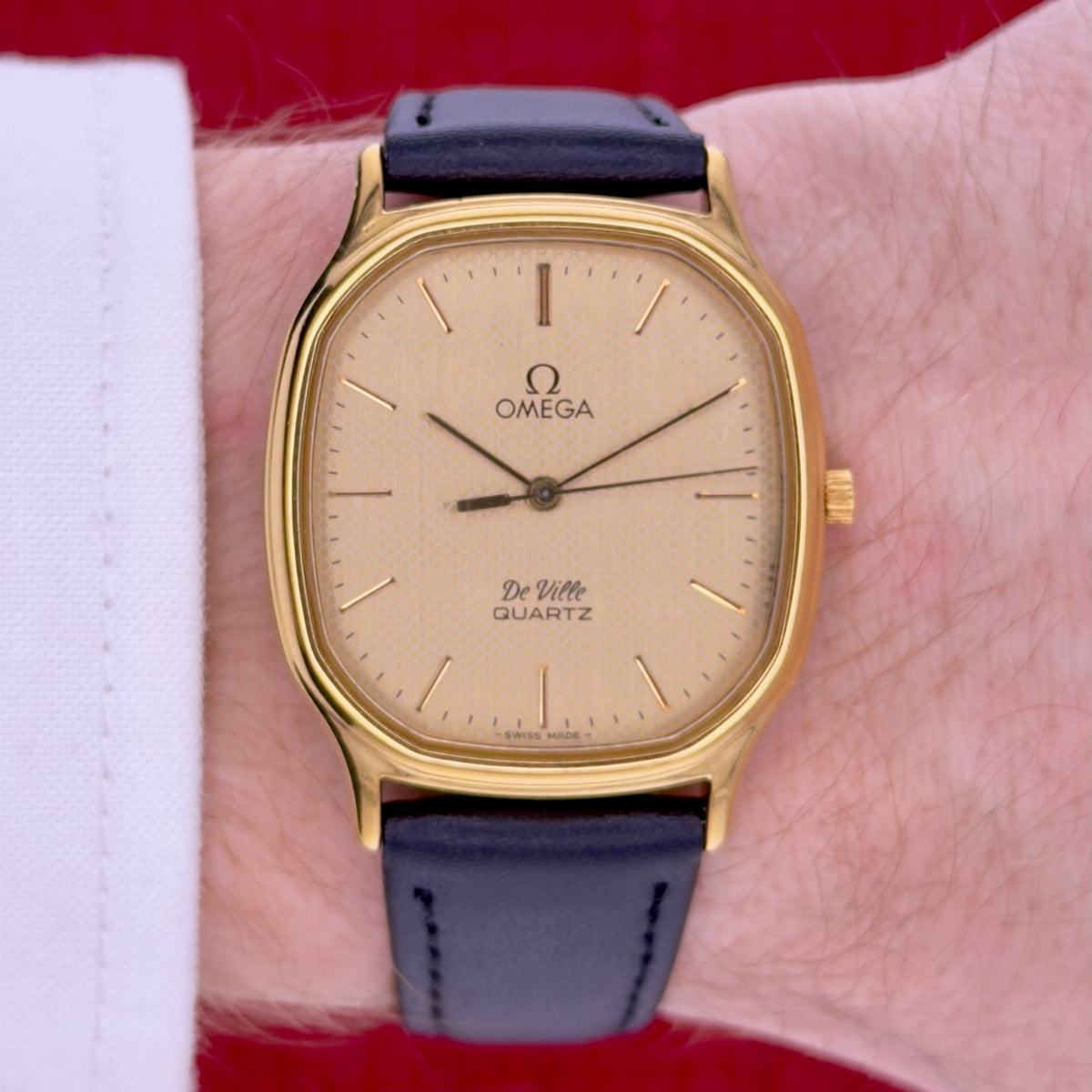 Vintage 1980 Omega De Ville - Honeycomb Dial - Ref 195.0013 - Men’s Watch
