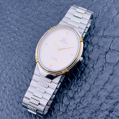 Vintage 1980s Rare Omega De Ville - Sports Tennis Racquet - Quartz - Men’s Watch