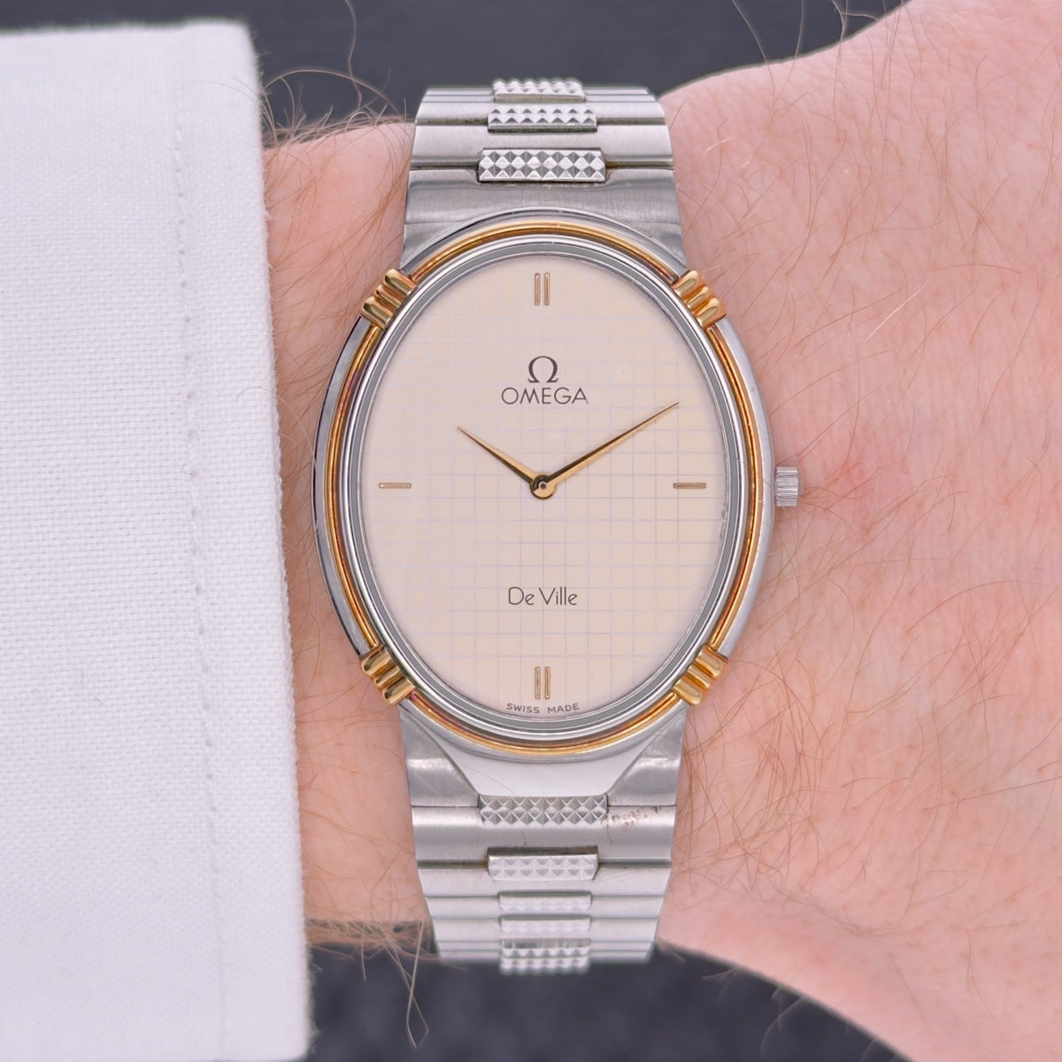 Vintage 1980s Rare Omega De Ville - Sports Tennis Racquet - Quartz - Men’s Watch