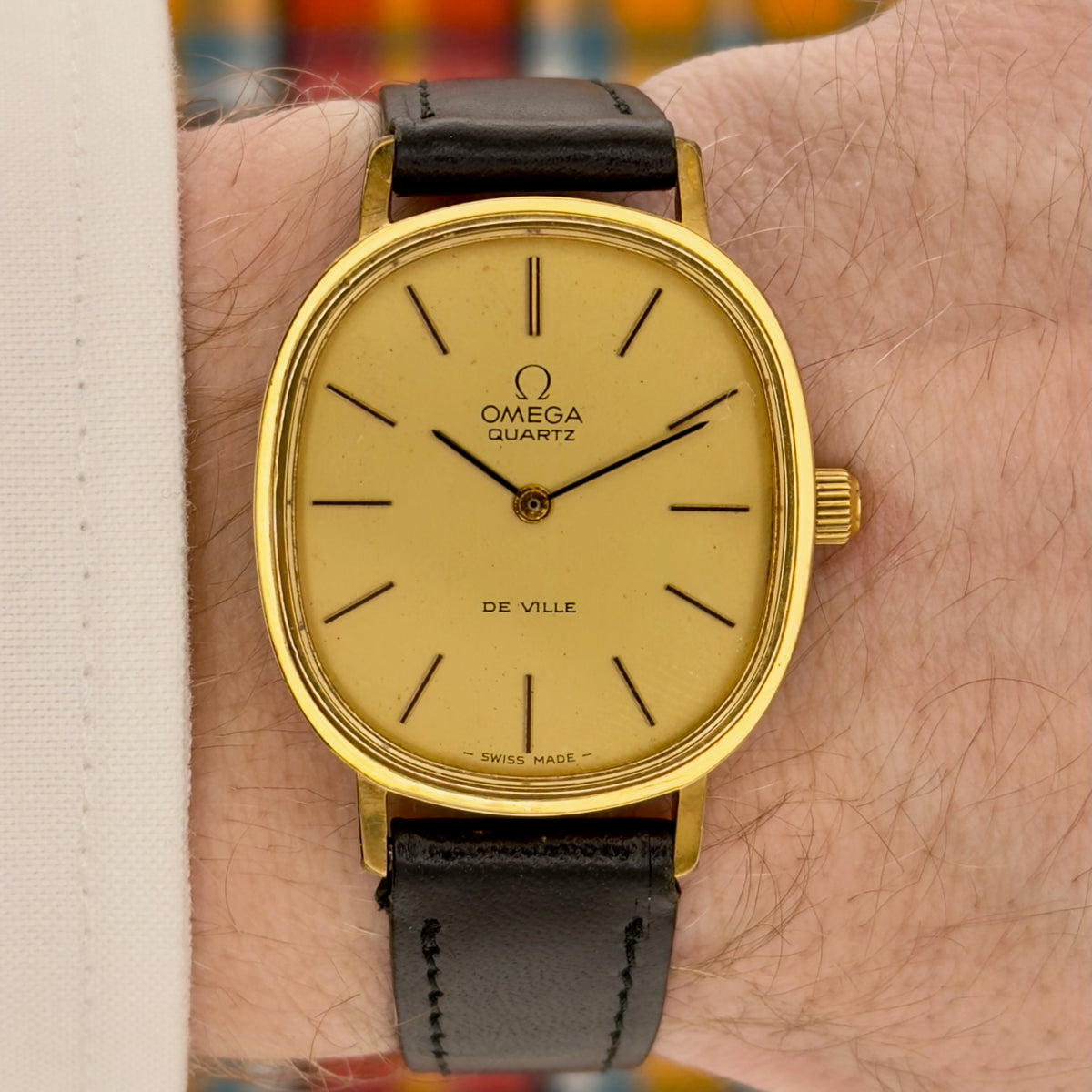 Vintage 1980s Omega De Ville - Gold Dial - Quartz - Ref 191.0046 - Men’s Watch