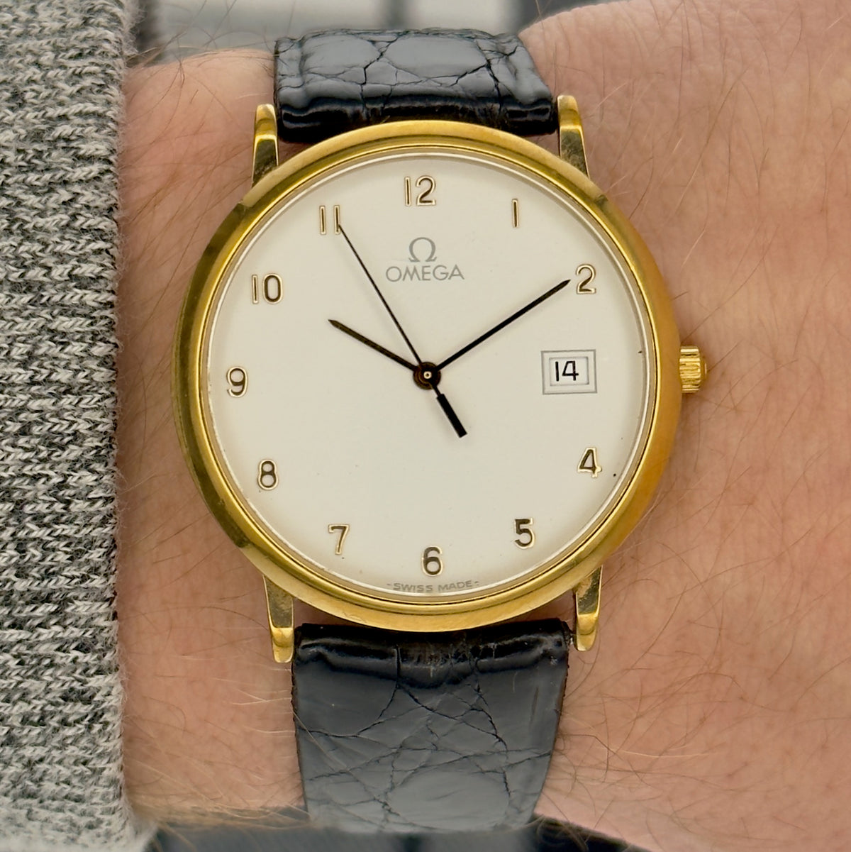 Omega De Ville - With Papers - White Arabic Dial - 32mm - Quartz - Men’s Watch