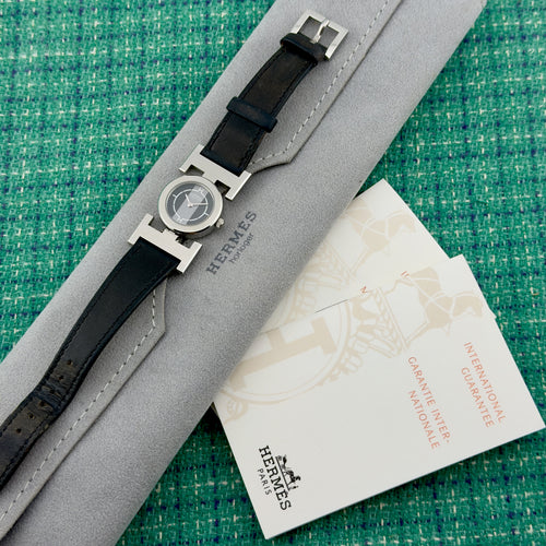 Hermes Paprika PA1.210 - Quartz - Black Dial - Original Papers - Ladies Watch