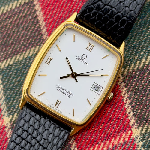 Vintage 1984 Omega Seamaster Tank - White Dial - Ref 196.0265 - Mens Watch