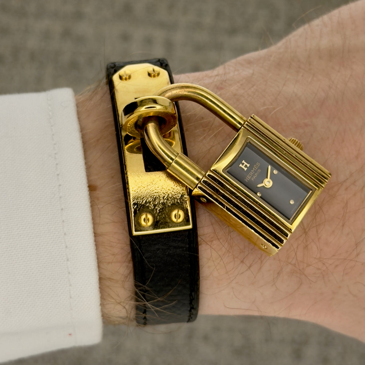 Hermes Kelly Watch - Black Dial - With Hermes Box - Working - Authentic Watch