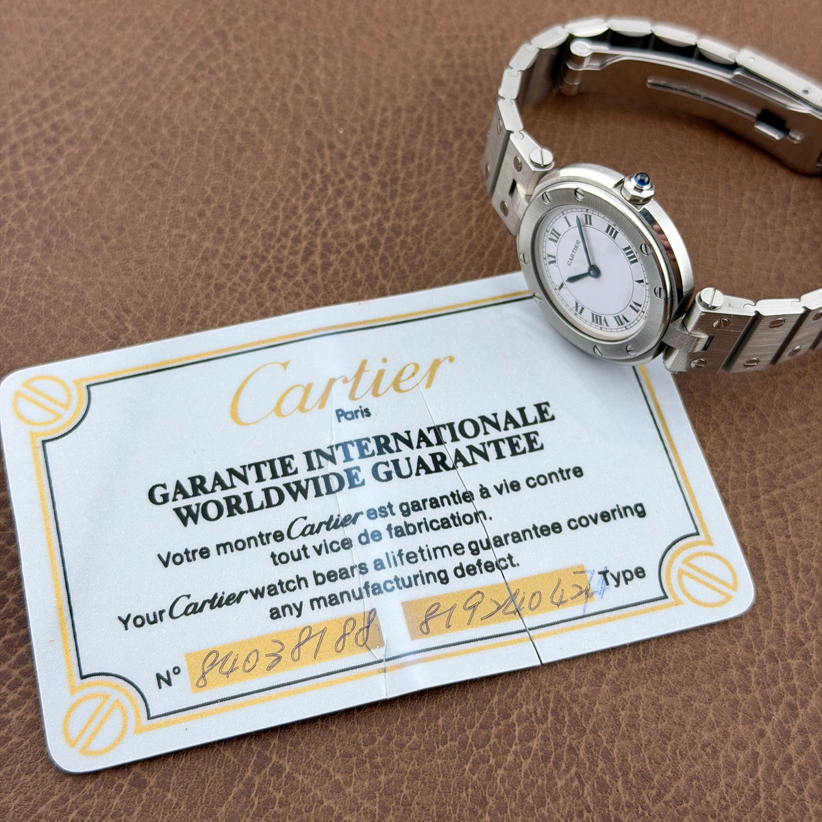 Cartier Santos Round - 27mm - With Papers - Original Bracelet - Ladies Watch