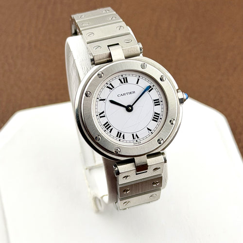 Cartier Santos Round - 27mm - With Papers - Original Bracelet - Ladies Watch