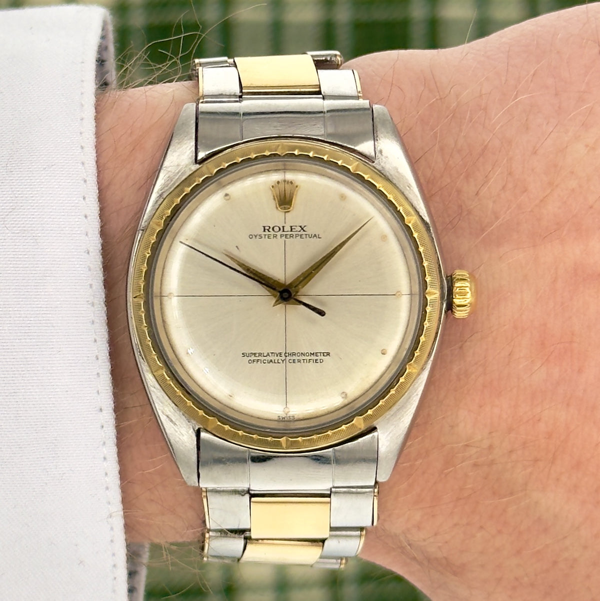 Vintage 1960s Rolex Oyster Perpetual - Ref. 1008 - 34mm - Two Tone - Men’s Watch