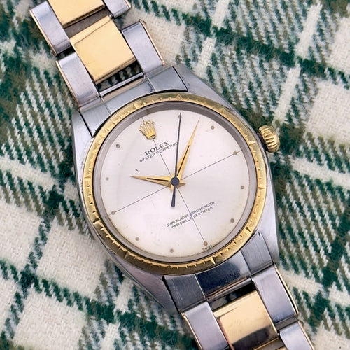 Vintage 1960s Rolex Oyster Perpetual - Ref. 1008 - 34mm - Two Tone - Men’s Watch